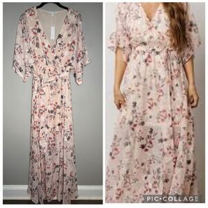 Baltic Born Luca Jacquard kimono maxi dress NWT Medium
